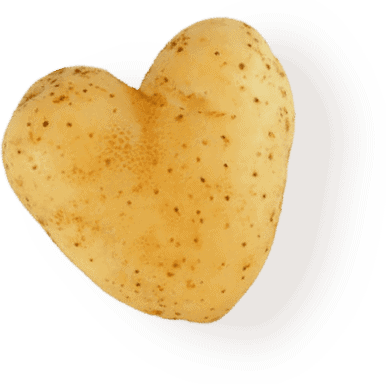 Kartoffel geformt wie ein Herz