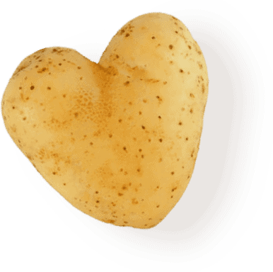 Kartoffel geformt wie ein Herz