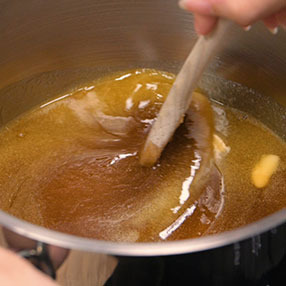 Kartoffel Lebkuchenherz selbstgemacht Butter Honig Zucker verrühren