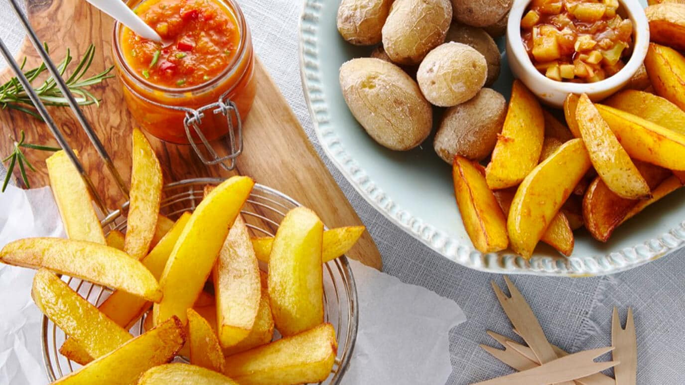 Kartoffel-Variation mit Paprika-Mojo und Apfelchutney - Die Kartoffel
