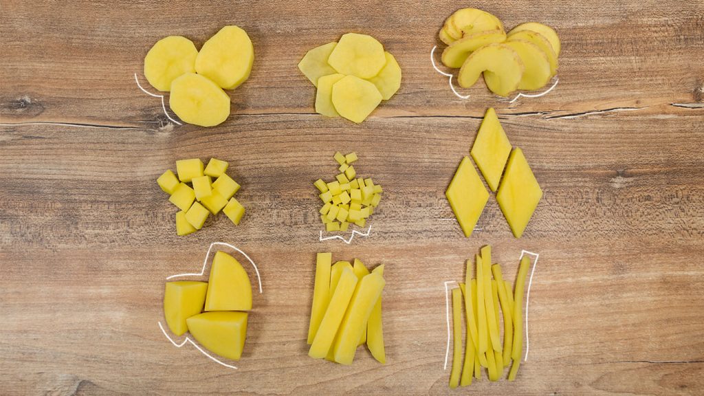 Küchenkunde: Schnittarten für Kartoffeln und Gemüse - Die Kartoffel