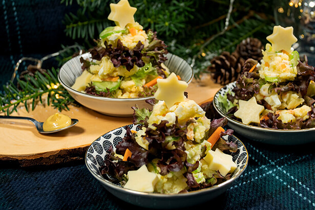 Japanischer Kartoffelsalat Weihnachtstannen